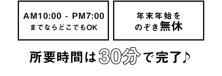 所要時間は30分