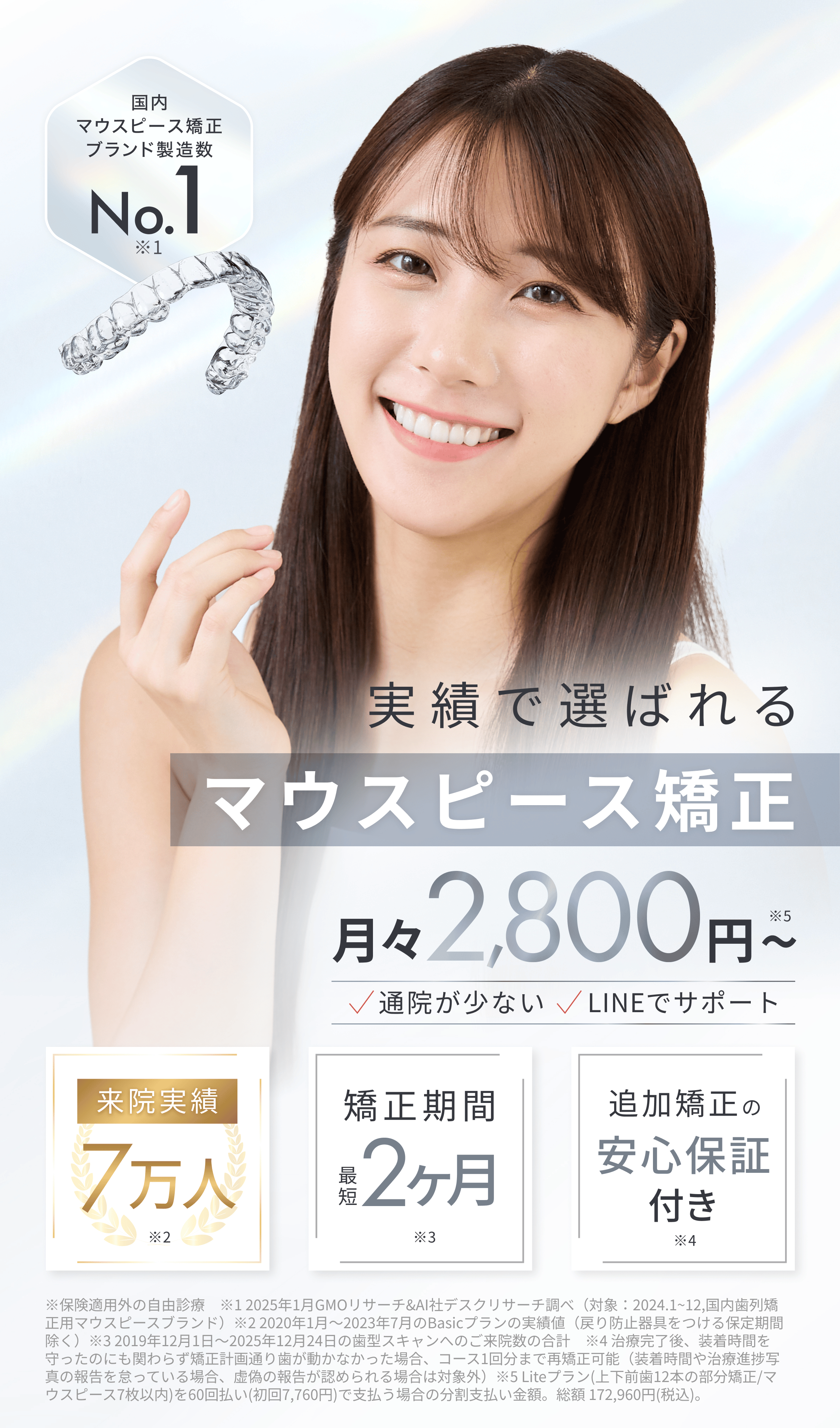実績で選ばれるマウスピース矯正