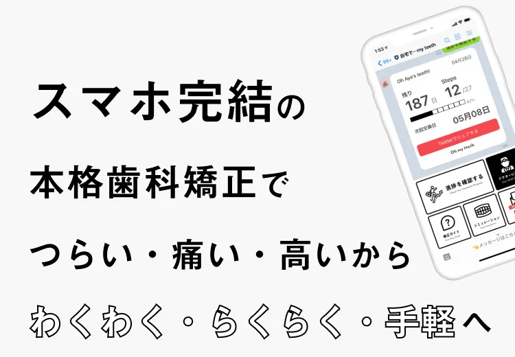 あっという間にキレイな歯並び続出