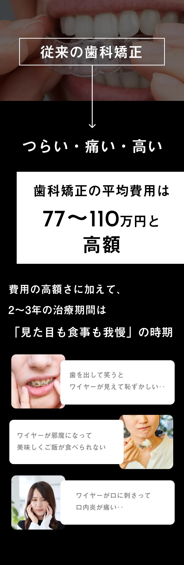従来の矯正体験