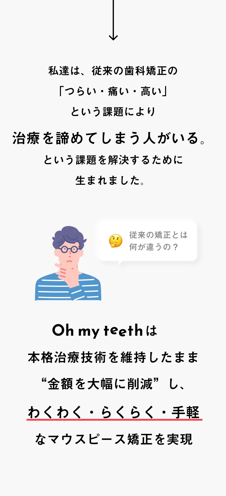 従来の矯正体験とはなにが違うの?